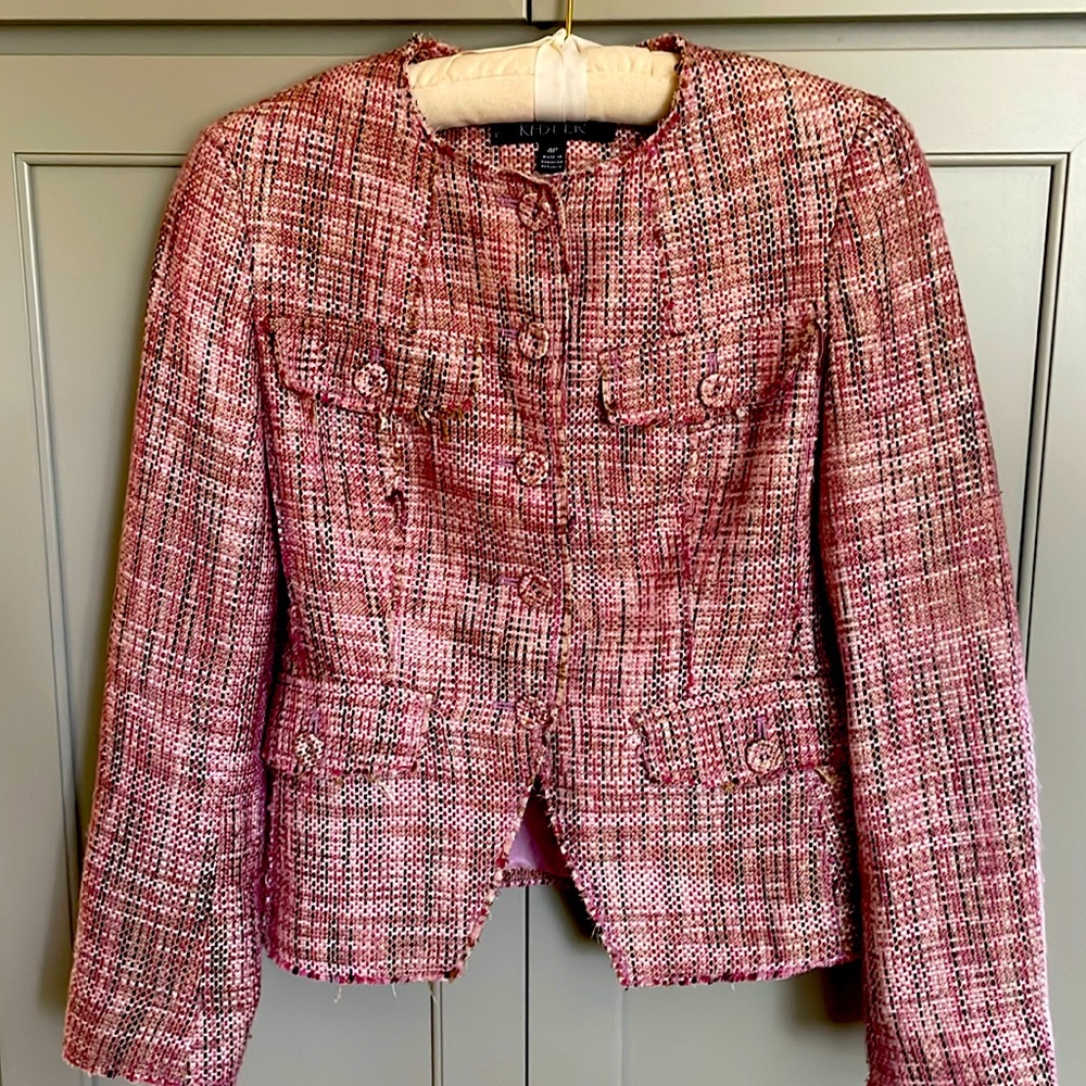 Vintage Kasper Fringe Tweed Jacket